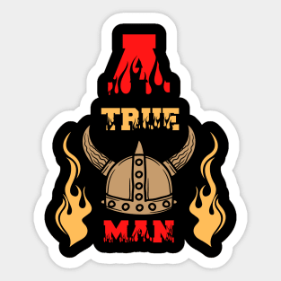 A True Man Viking Design Sticker